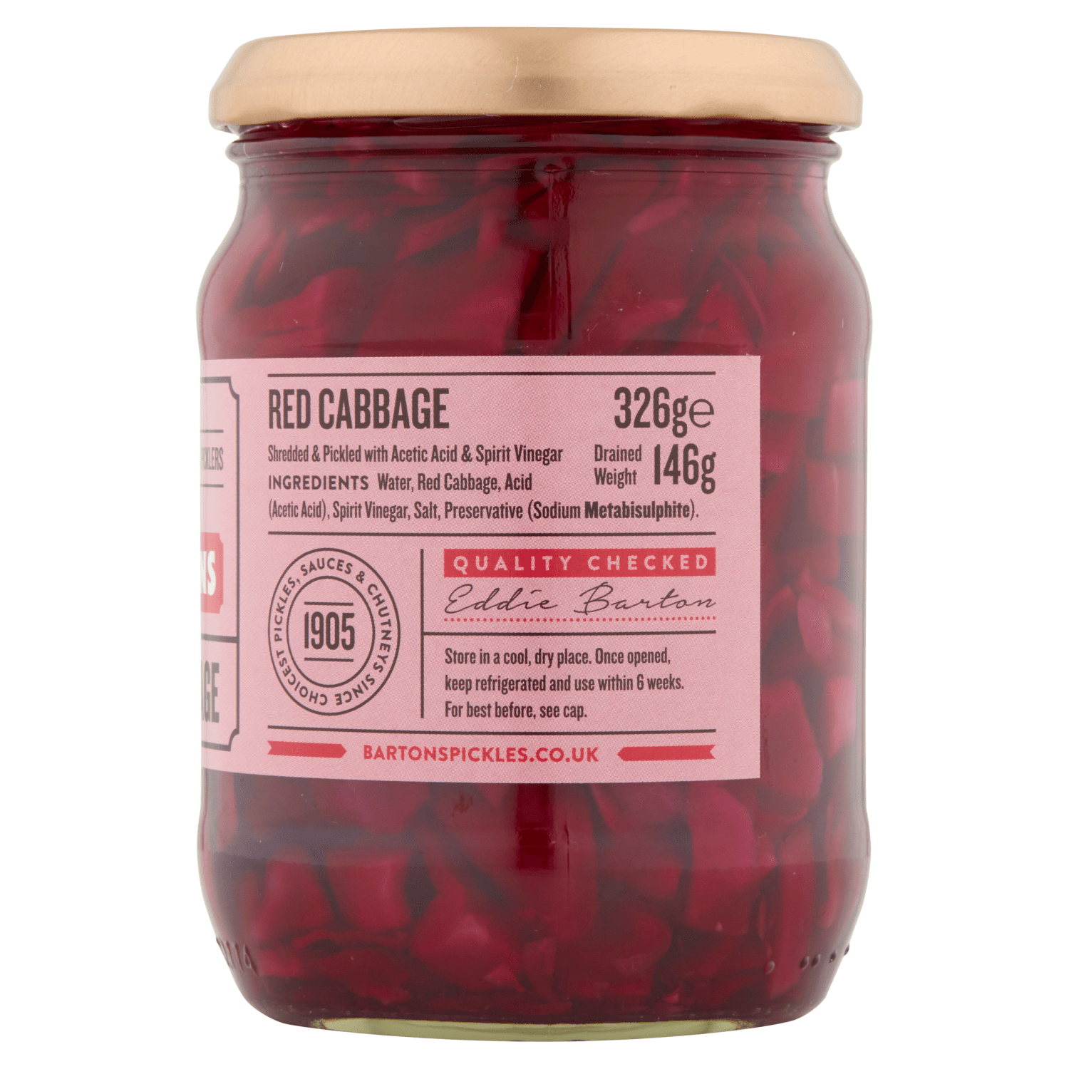 Bartons Pickled Red Cabbage 326g - UK Food & Drink - 50553204