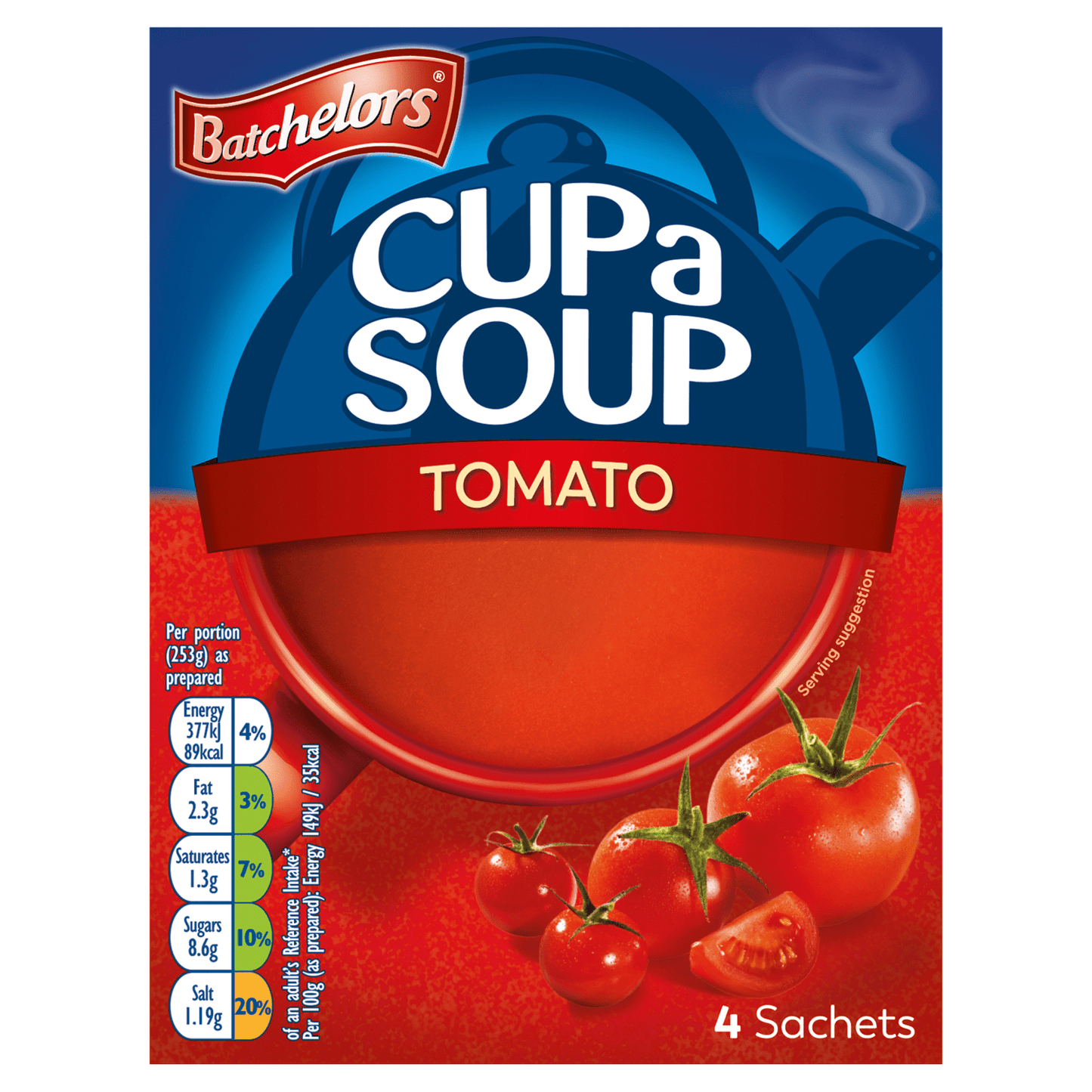Batchelors 4 Tomato Cup a Soup Sachets 93g - UK Food & Drink - 5000354401312