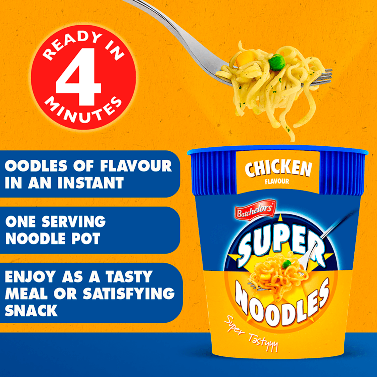 Batchelors Big Super Noodles Chicken 100g - UK Food & Drink - 5000354916618