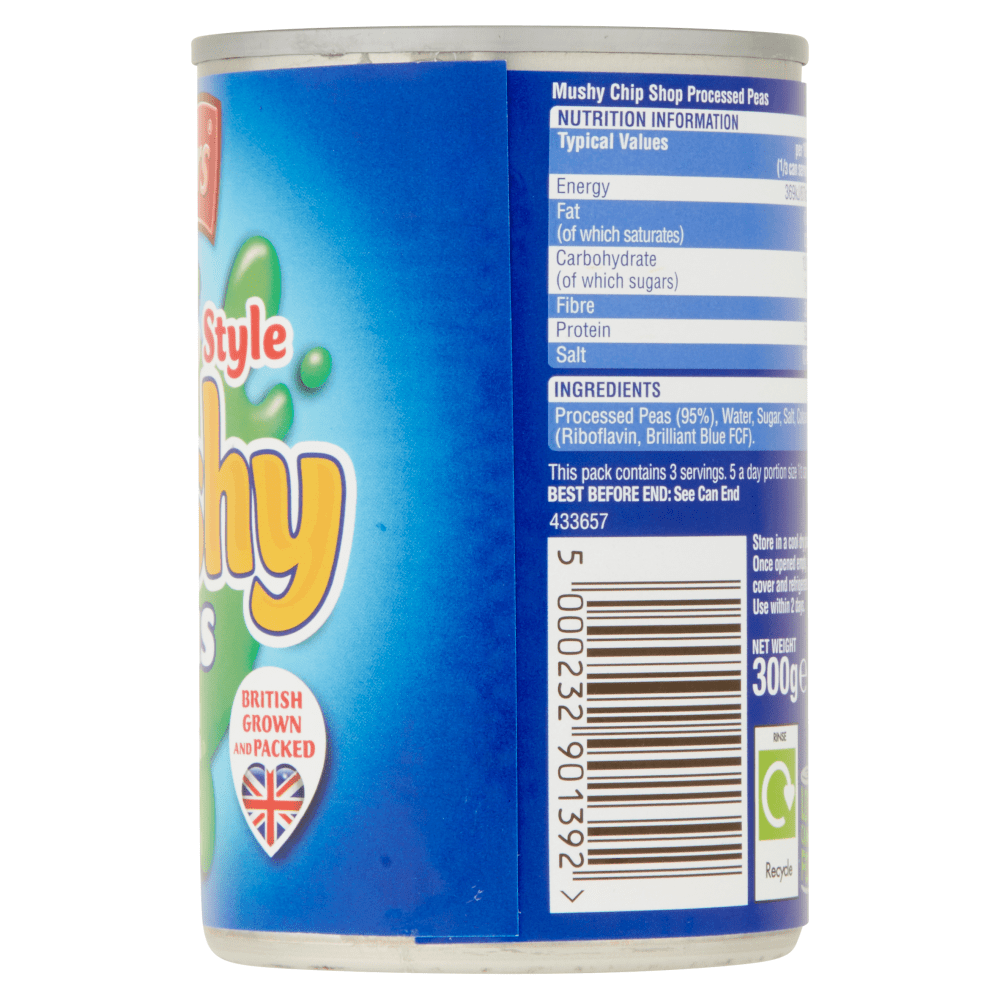 Batchelors Chip Shop Style Mushy Peas 300g - UK Food & Drink - 5000232901392