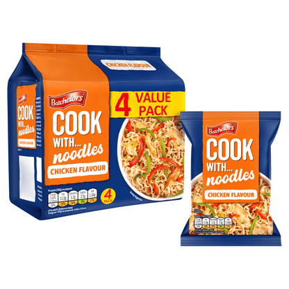 Batchelors Cook with Noodles Chicken Flavour 4 x 60g (240g) - UK Food & Drink - 5000354923630