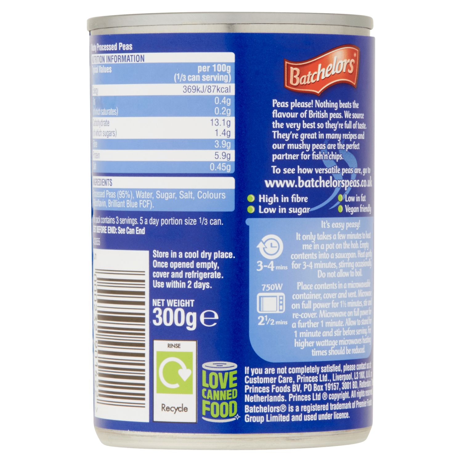 Batchelors Original Mushy Peas 300g - UK Food & Drink - 5000232901422