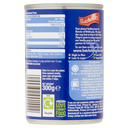 Batchelors Original Mushy Peas 300g - UK Food & Drink - 5000232901422