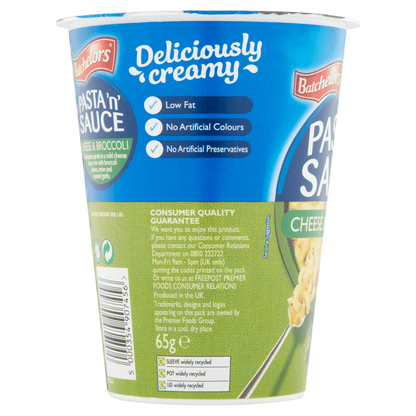 Batchelors Pasta 'n' Sauce Cheese & Broccoli 65g - UK Food & Drink - 5000354907456