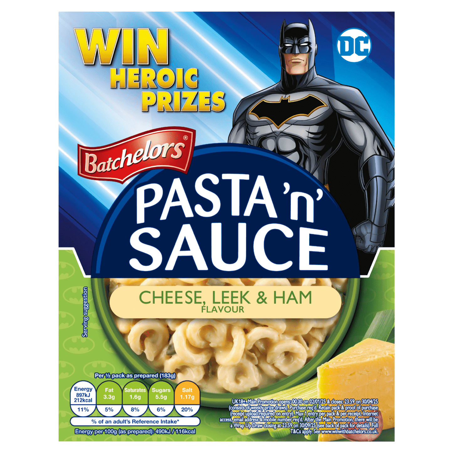 Batchelor's Pasta 'n' Sauce Cheese, Leek & Ham Flavour 99g - UK Food & Drink - 5000354405075