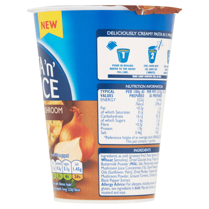 Batchelors Pasta 'n' Sauce Chicken & Mushroom Flavour 65g - UK Food & Drink - 5000354907463