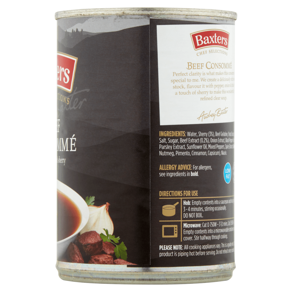 Baxters Chef Selections Beef Consomm√© with Cask Aged Sherry 400g - UK Food & Drink - 5012427109407