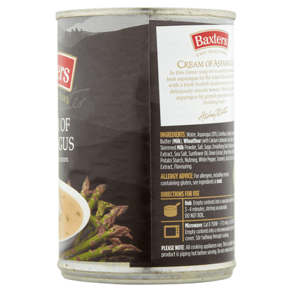 Baxters Chef Selections Cream of Asparagus with Fresh Double Cream 400g - UK Food & Drink - 5012427109100