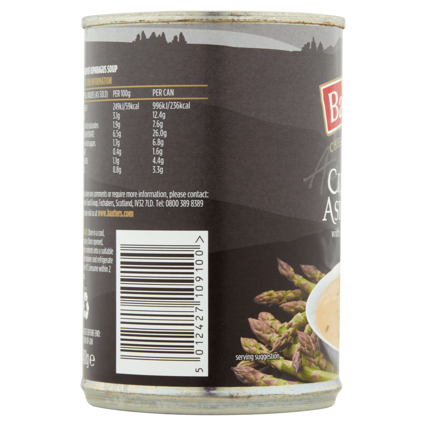Baxters Chef Selections Cream of Asparagus with Fresh Double Cream 400g - UK Food & Drink - 5012427109100