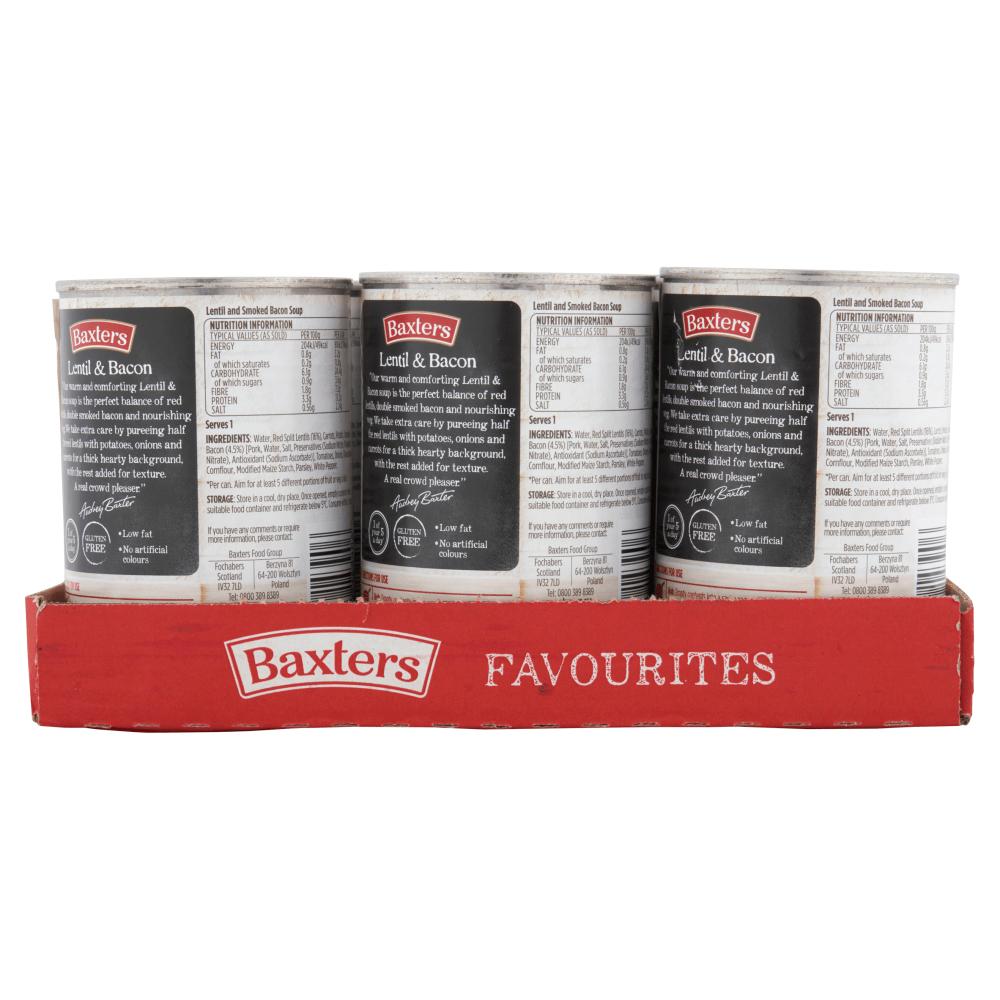 Baxters Favourites Lentil & Bacon 400g - UK Food & Drink - 5012427143906