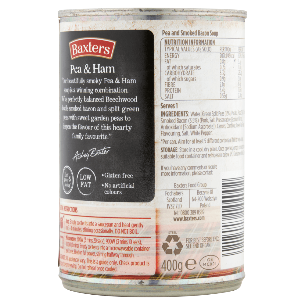 Baxters Favourites Pea & Ham 400g - UK Food & Drink - 5012427144002