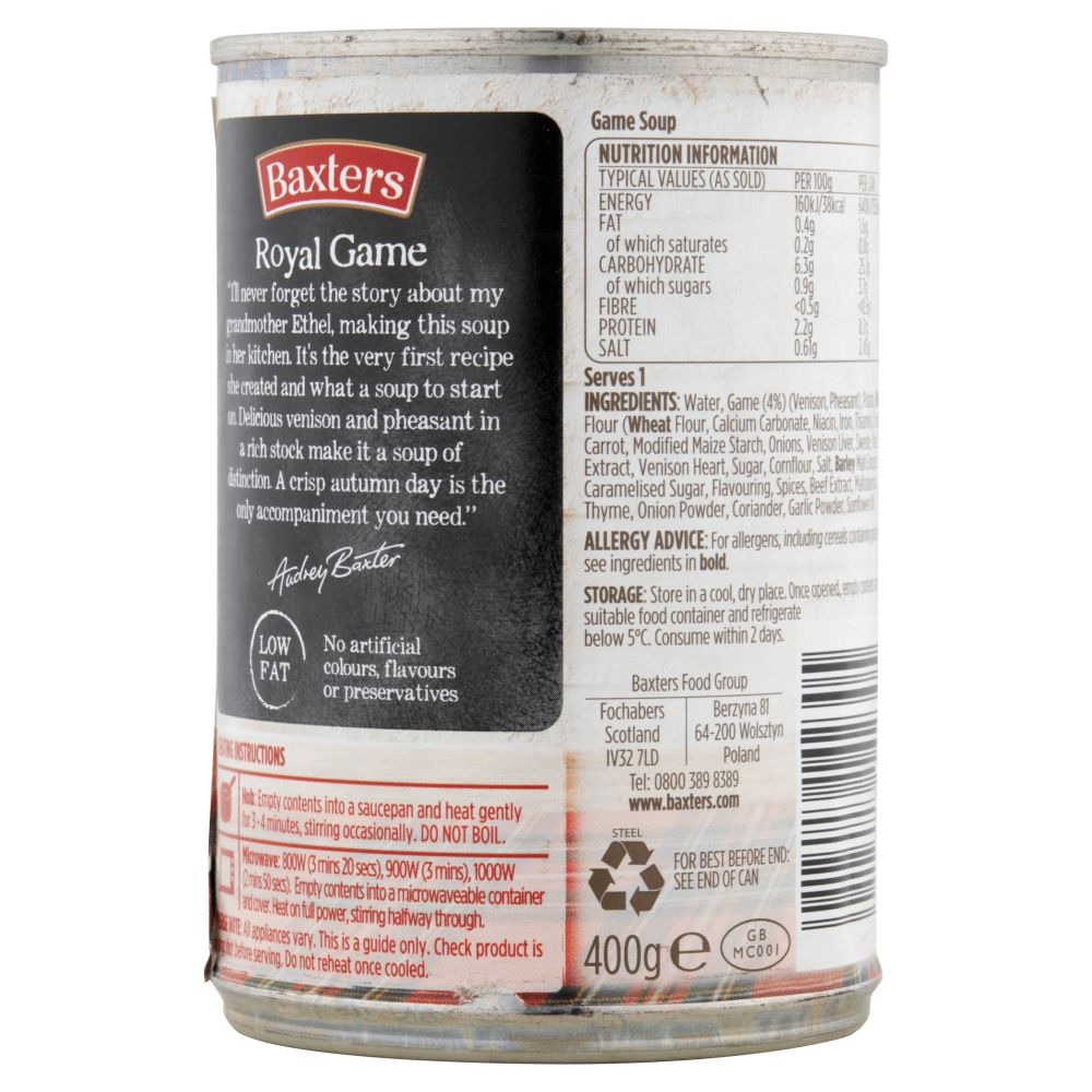 Baxters Favourites Royal Game 400g - UK Food & Drink - 5012427142305