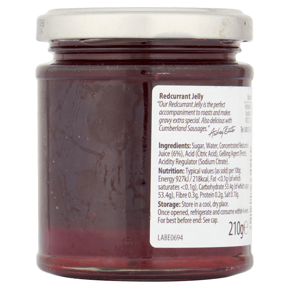 Baxters Redcurrant Jelly 210g - UK Food & Drink - 5012427334205