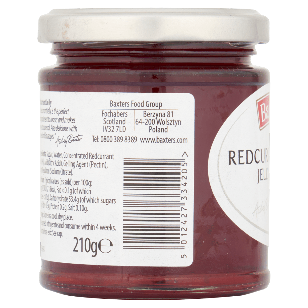 Baxters Redcurrant Jelly 210g - UK Food & Drink - 5012427334205