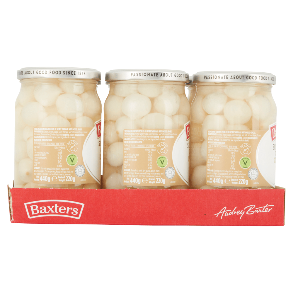 Baxters Silverskin Onions 440g - UK Food & Drink - 5012427660502