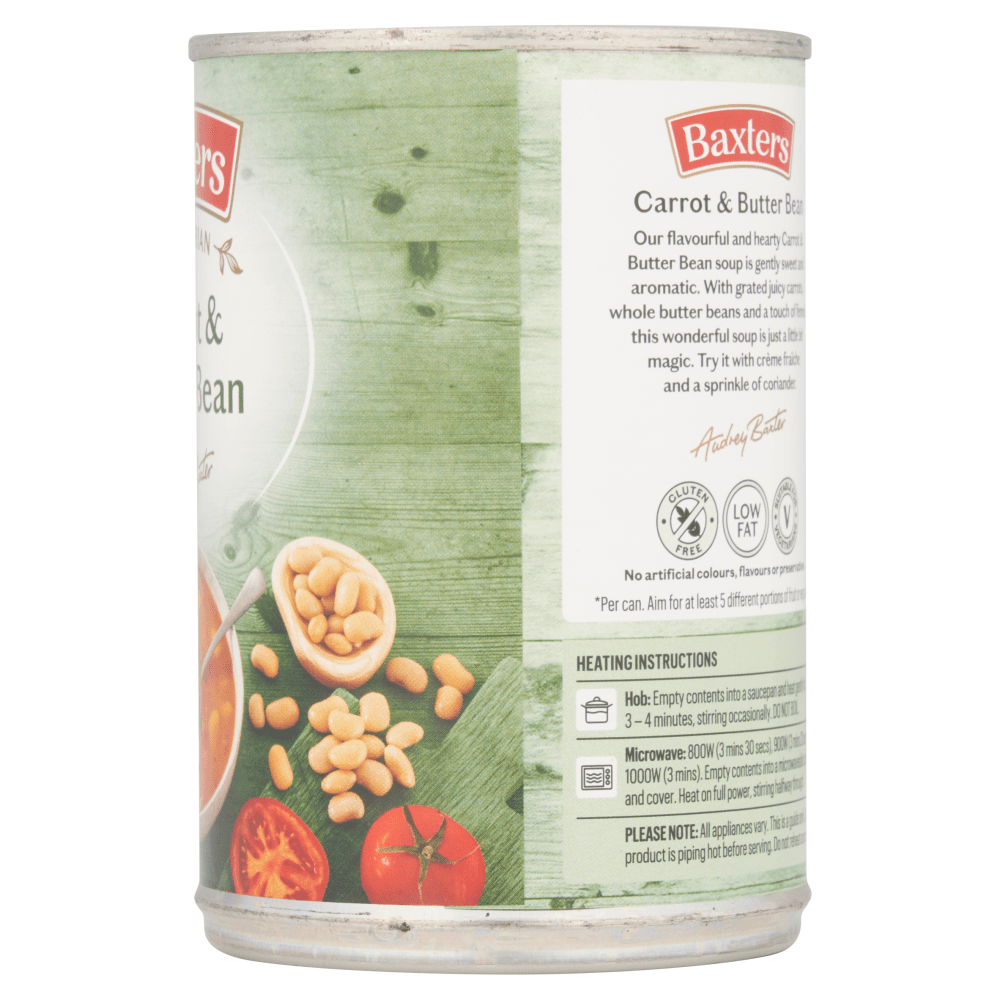 Baxters Vegetarian Carrot & Butter Bean 400g - UK Food & Drink - 5012427141209