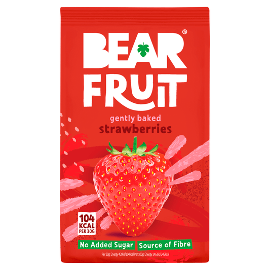 Bear Fruit Gently Baked Strawberries 90g - UK Food & Drink - 5060139436625