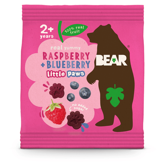 Bear Raspberry + Blueberry Little Paws 2+ Years 20g - UK Food & Drink - 5060139431507