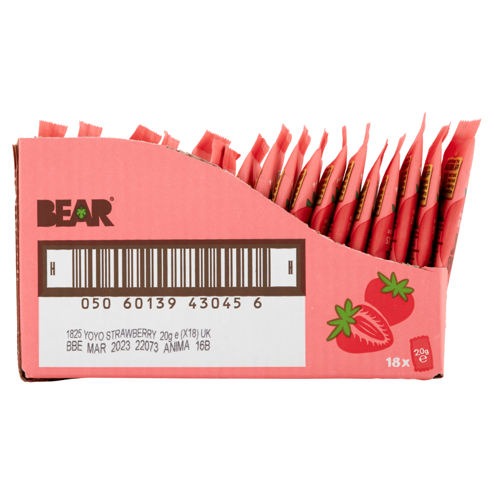 BEAR Yoyos Strawberry 20g - UK Food & Drink - 5060139430241