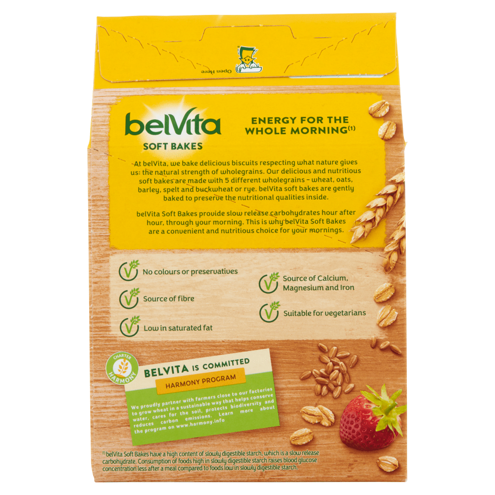 Belvita Breakfast Biscuits Soft Bakes Filled Strawberry 250g - UK Food & Drink - 7622210695406