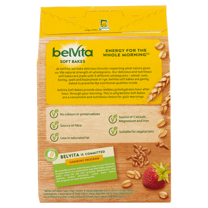 Belvita Breakfast Biscuits Soft Bakes Filled Strawberry 250g - UK Food & Drink - 7622210695406