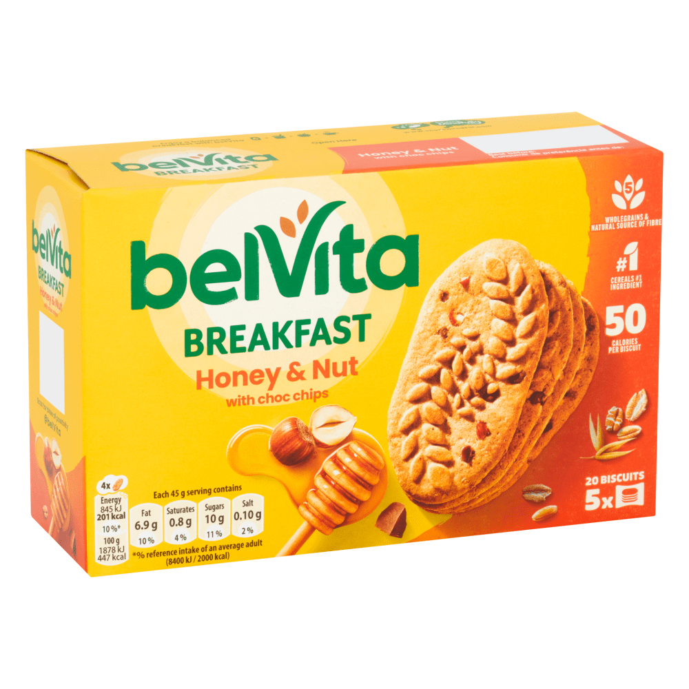 Belvita Honey Nut Biscuits - breakfast 225 Gr - UK Food & Drink - 7622202019265