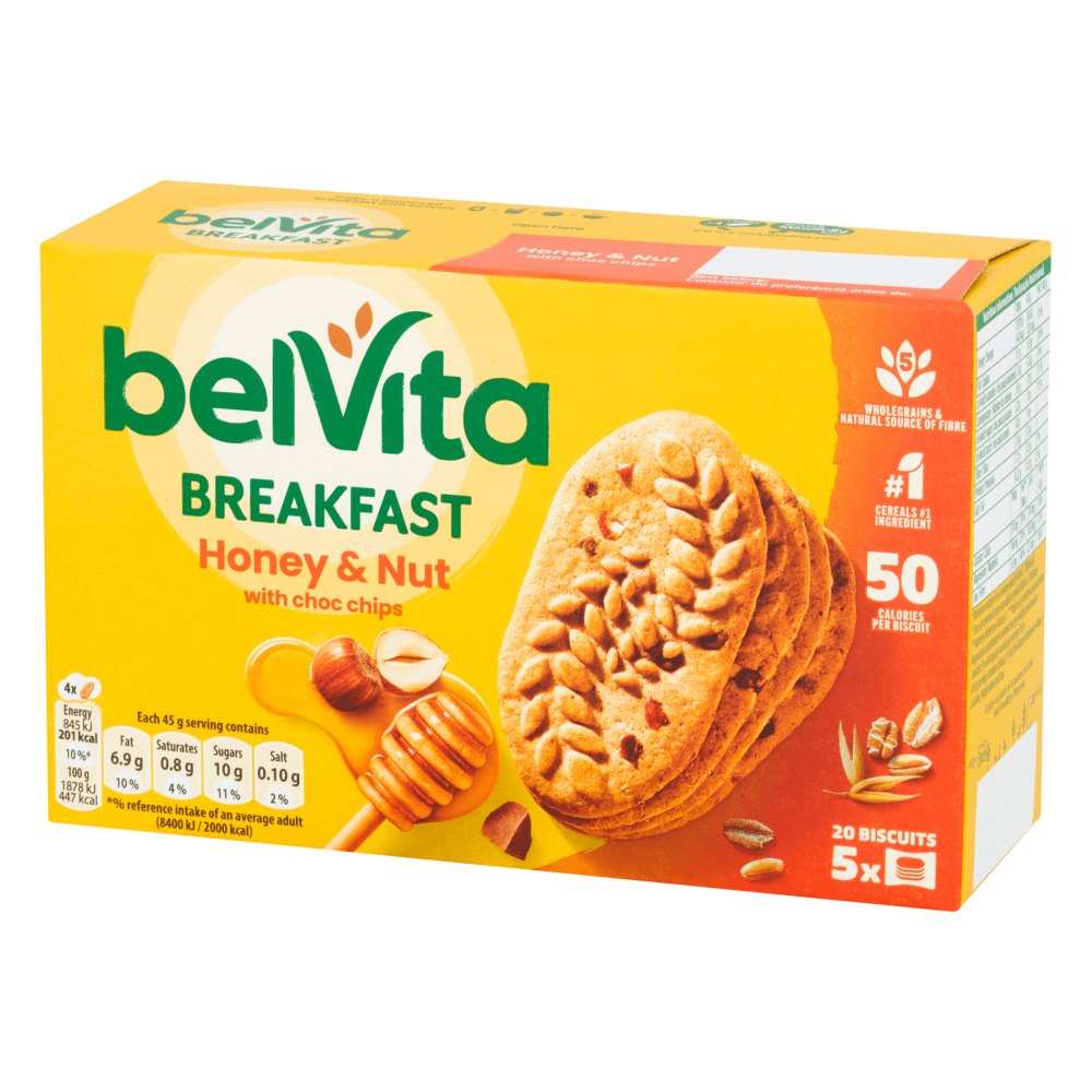 Belvita Honey Nut Biscuits - breakfast 225 Gr - UK Food & Drink - 7622202019265