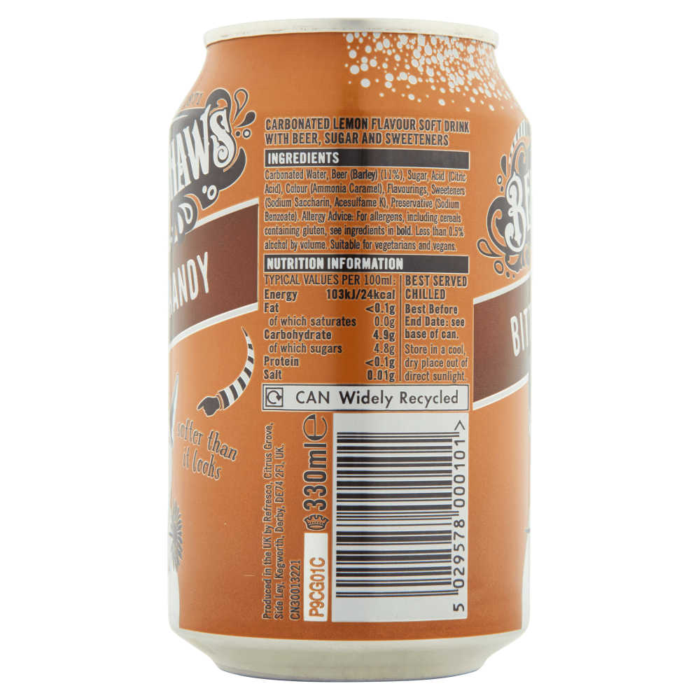 Ben Shaws Bitter Shandy 330ml - UK Food & Drink - 5029578000101