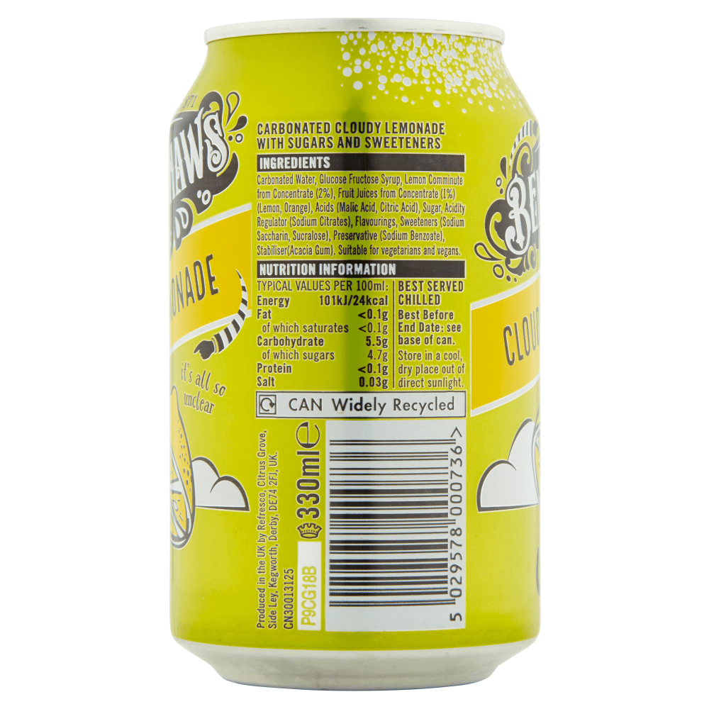 Ben Shaws Cloudy Lemonade 330ml - UK Food & Drink - 5029578000736