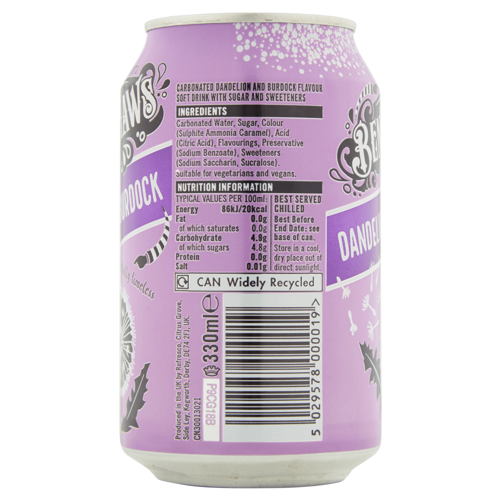 Ben Shaws Dandelion & Burdock 330ml - UK Food & Drink - 5029578000019