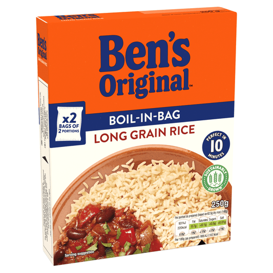 Ben's Original Boil - In - Bag Long Grain Rice 250g - UK Food & Drink - 5410673003706