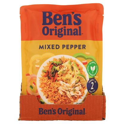Ben's Original Mixed Pepper Microwave Rice 220g - UK Food & Drink - 5010034014176