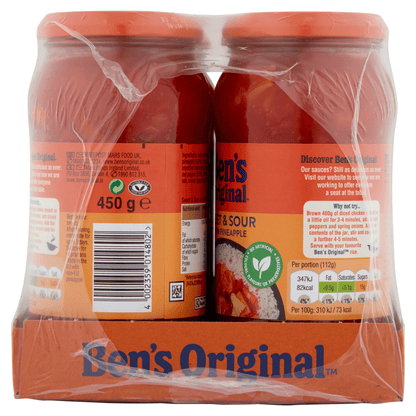Ben's Original Sweet & Sour Extra Pineapple Sauce 450g - UK Food & Drink - 4002359014802