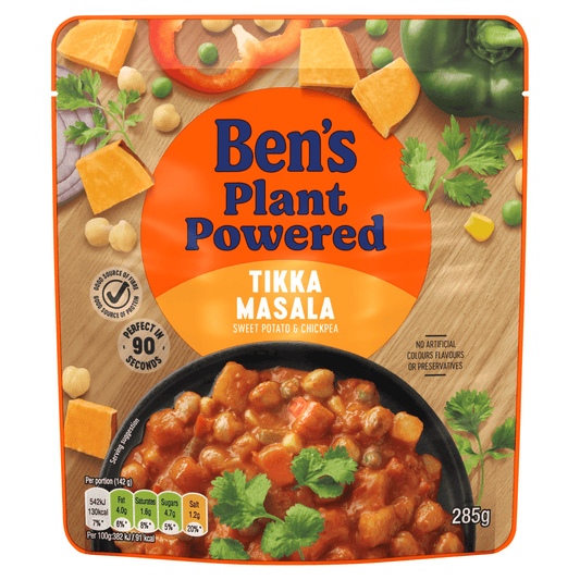 Ben's Plant Powered Tikka Masala Sweet Potato & Chickpea 285g - UK Food & Drink - 5010034013544