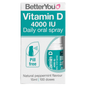 BetterYou Vitamin D 4000 IU Daily Oral Spray Natural Peppermint Flavour 15ml - UK Food & Drink - 96195529