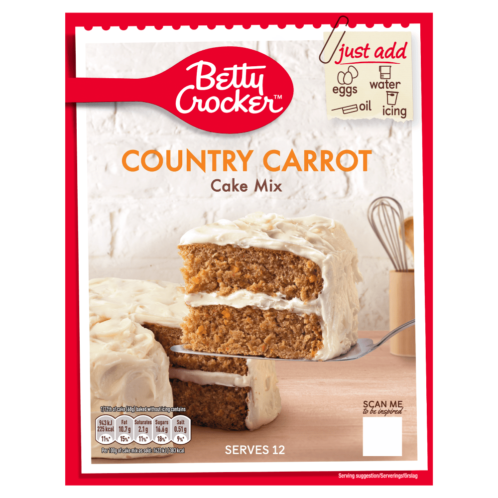 Betty Crocker Country Carrot Cake Mix 425g - UK Food & Drink - 5010084903574