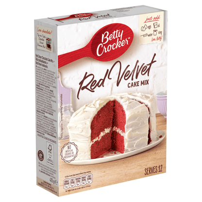 Betty Crocker Red Velvet Cake Mix 425g - UK Food & Drink - 5010084903536
