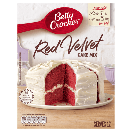 Betty Crocker Red Velvet Cake Mix 425g - UK Food & Drink - 5010084903536