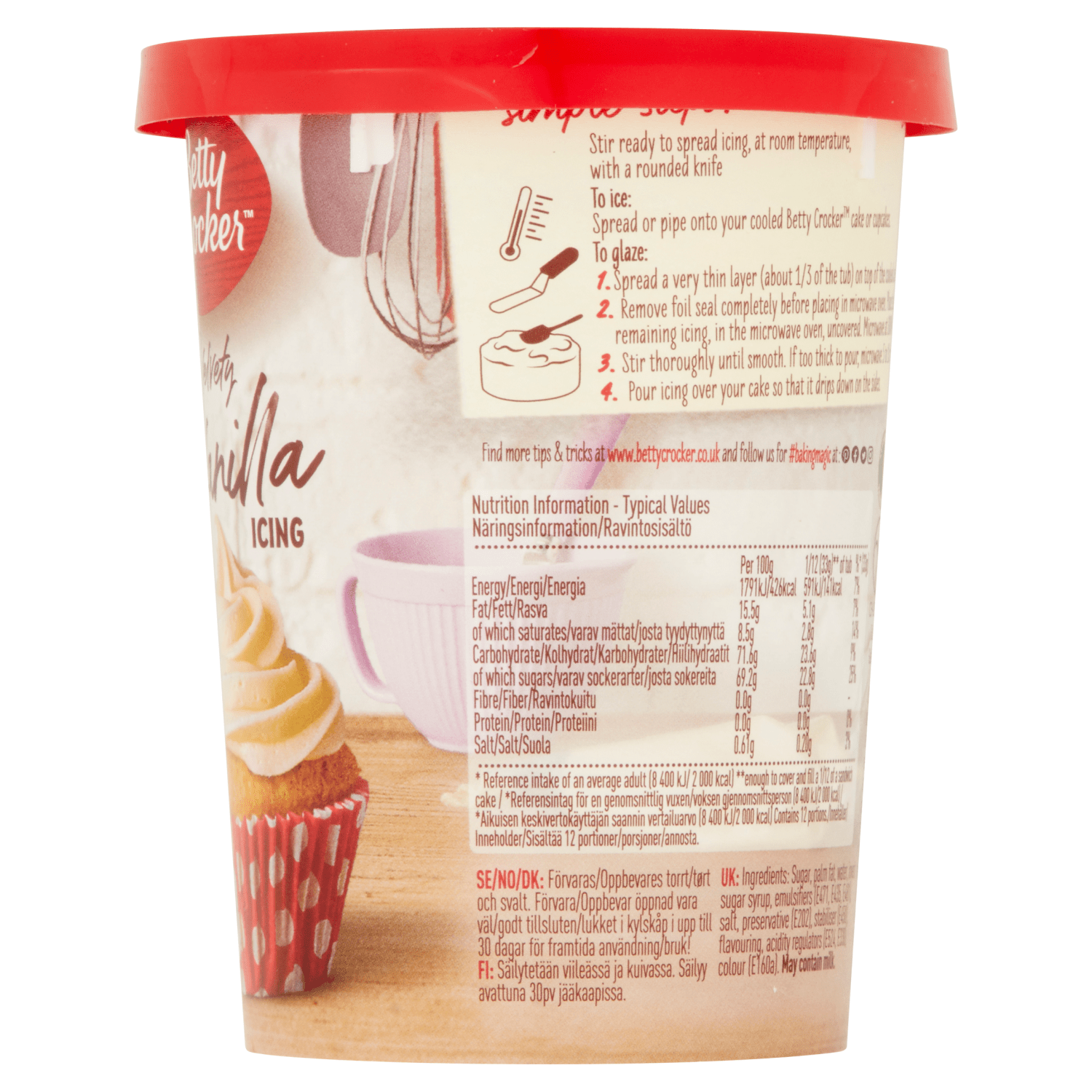 Betty Crocker Velvety Vanilla Icing 400g - UK Food & Drink - 5010084902645