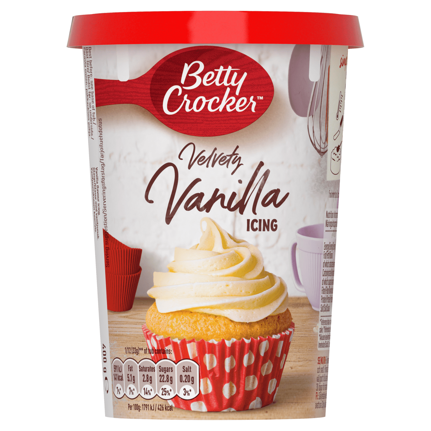 Betty Crocker Velvety Vanilla Icing 400g - UK Food & Drink - 5010084902645