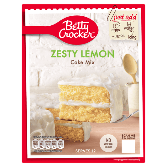 Betty Crocker Zesty Lemon Cake Mix 425g - UK Food & Drink - 5010084903611