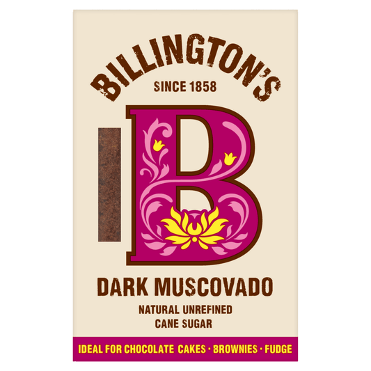 Billington's Dark Muscovado Natural Unrefined Cane Sugar 500g - UK Food & Drink - 5010651001313