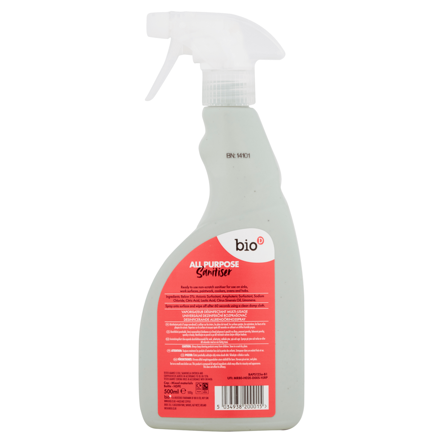 Bio D All Purpose Sanitiser 500ml - UK Food & Drink - 5034938200015