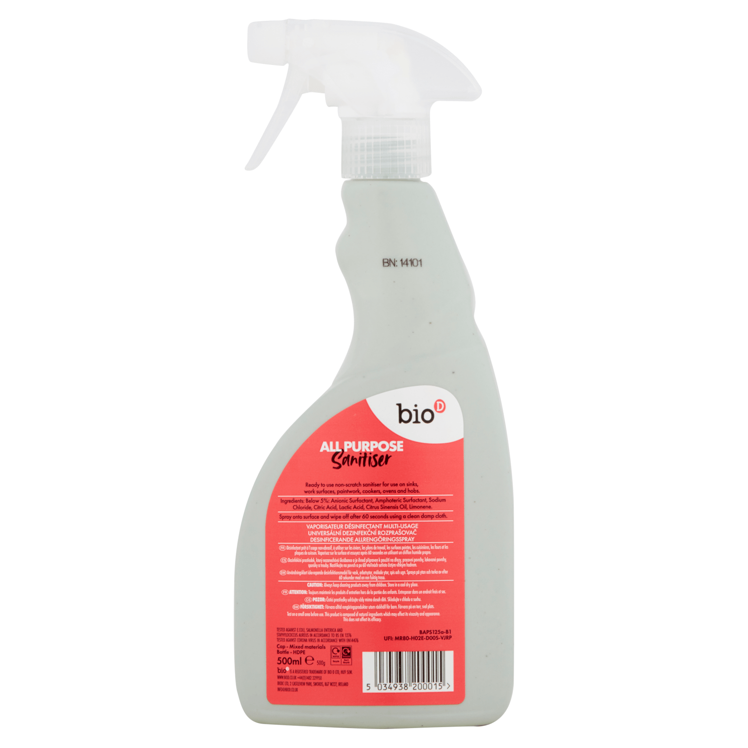 Bio D All Purpose Sanitiser 500ml - UK Food & Drink - 5034938200015