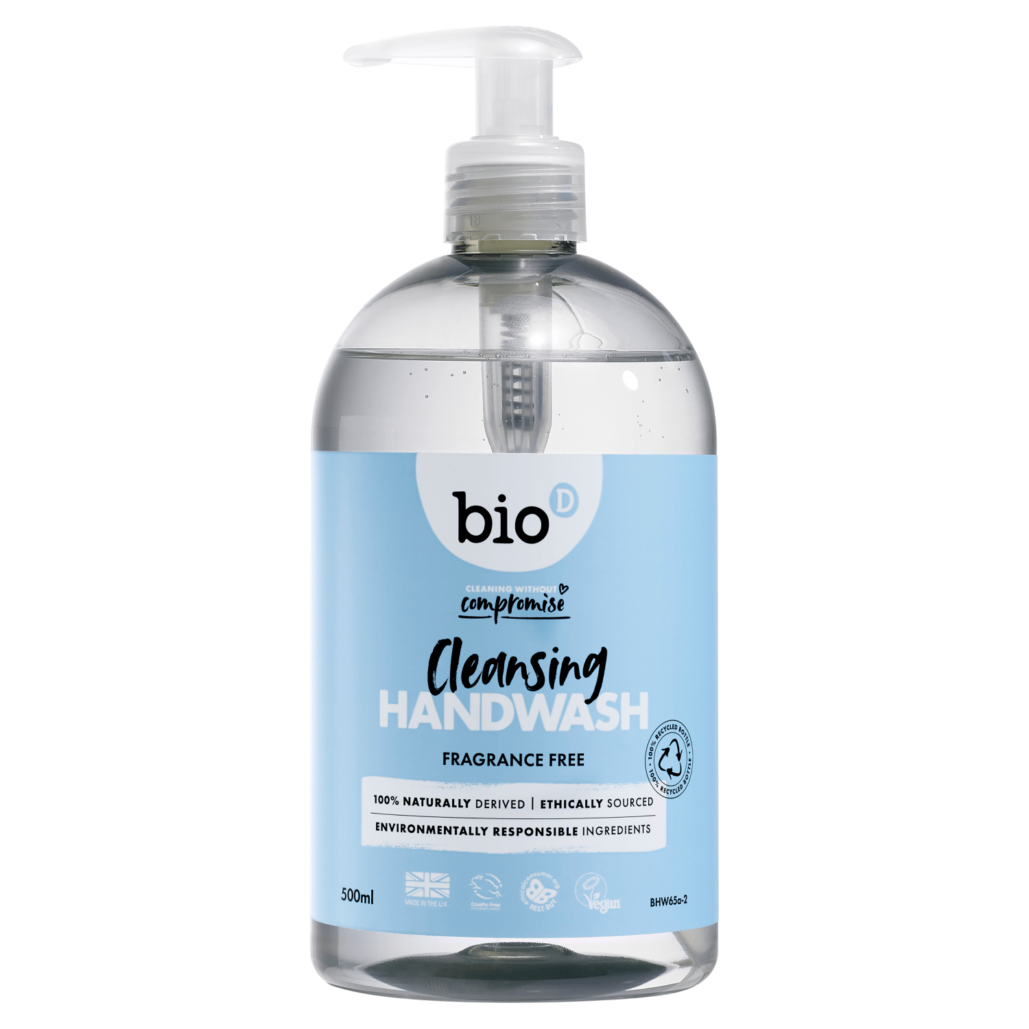 Bio D Cleansing Handwash Fragrance Free 500ml - UK Food & Drink - 5034938500016