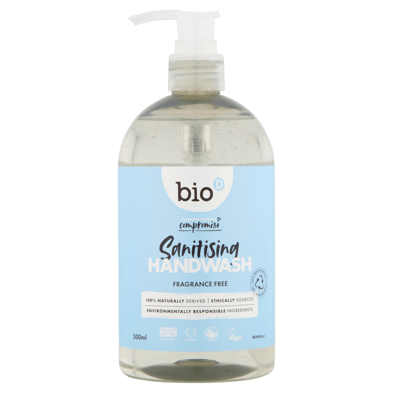 Bio D Cleansing Handwash Fragrance Free 500ml - UK Food & Drink - 5034938500016