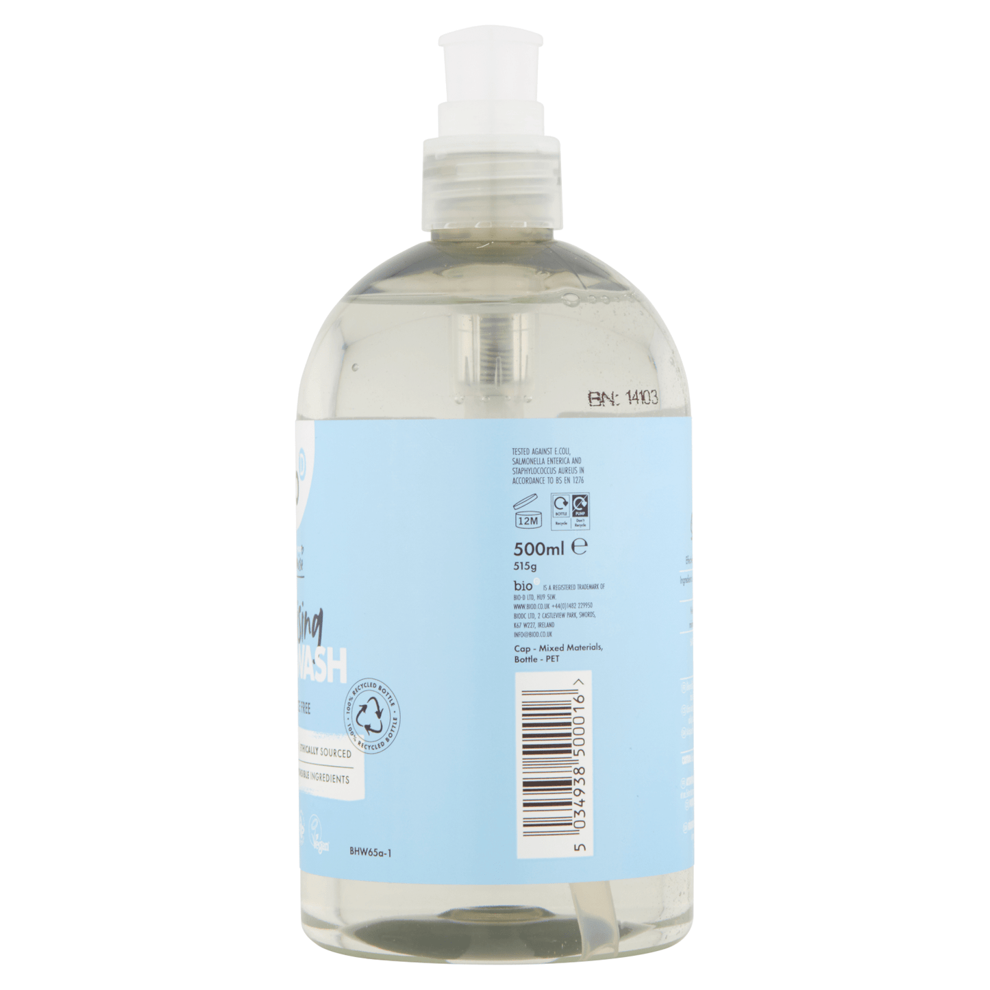 Bio D Cleansing Handwash Fragrance Free 500ml - UK Food & Drink - 5034938500016