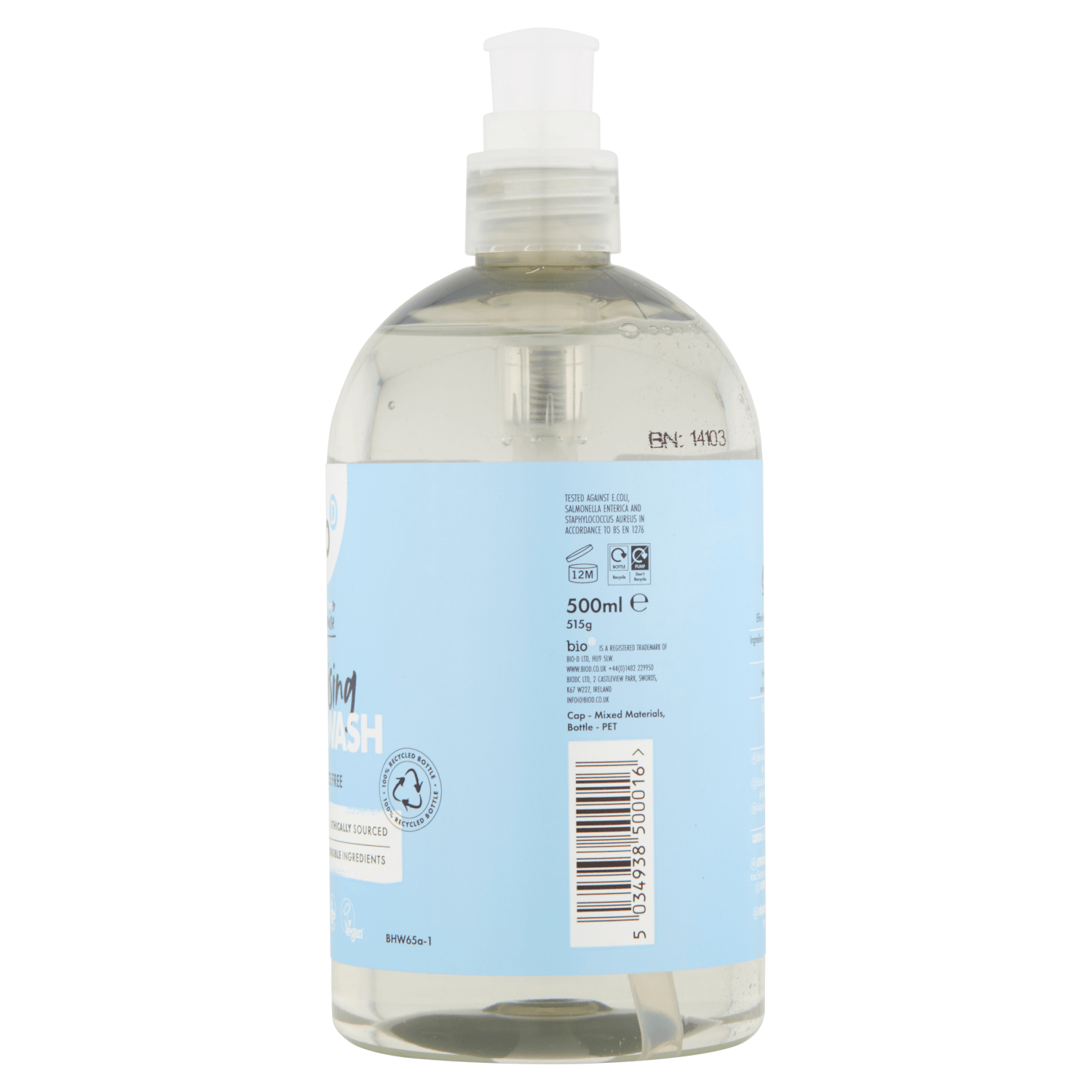 Bio D Cleansing Handwash Fragrance Free 500ml - UK Food & Drink - 5034938500016