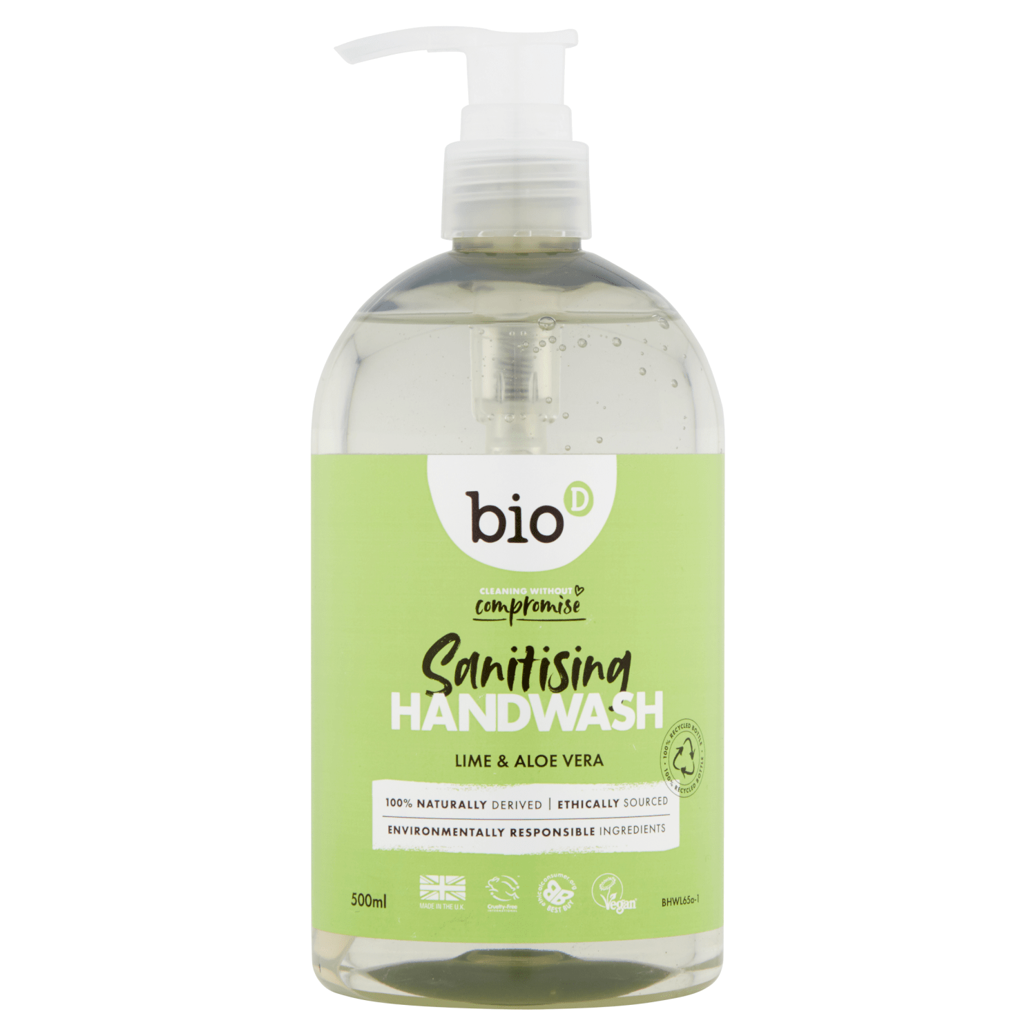 Bio D Cleansing Handwash Lime & Aloe Vera 500ml - UK Food & Drink - 5034938500023