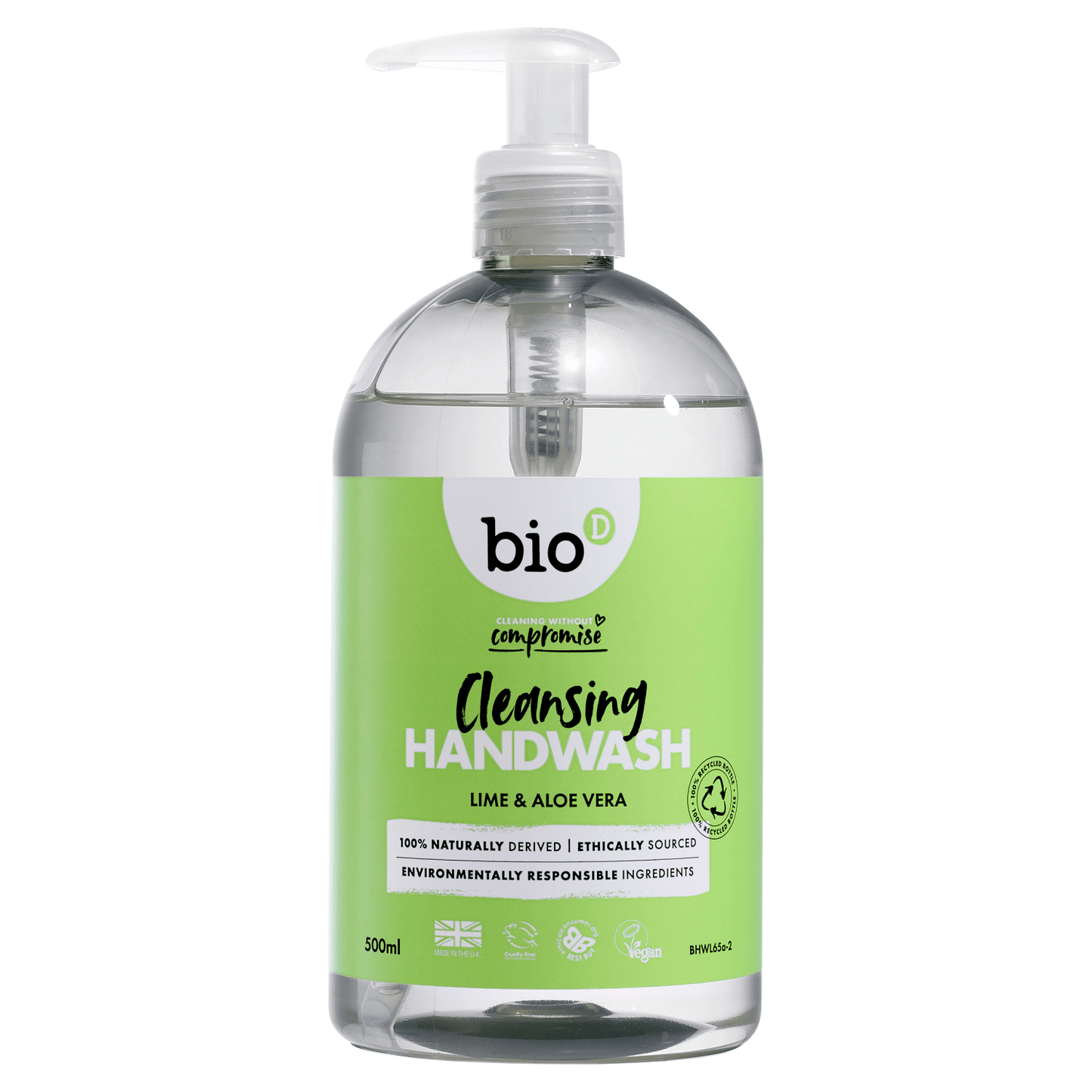 Bio D Cleansing Handwash Lime & Aloe Vera 500ml - UK Food & Drink - 5034938500023